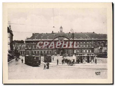 Place de la Gare em Bruxelas — vista com trams — n° de série 107