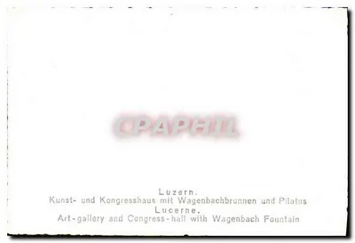 Lucerna — Pałac Sztuki i Kongresu z fontanną Wagenbach i góra Pilatus — Rewers