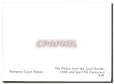 Pałac Hampton Court — Widok z ogrodu Sunk (XVI i późny XVII wiek) — A.18 — Rewers