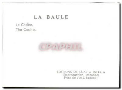 La Baule — Kasyno — Wydawnictwo Luksusowe « Estel » — Rewers