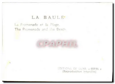 La Baule — Promenada i plaża — Wydawnictwo Luksusowe « Estel » — Rewers