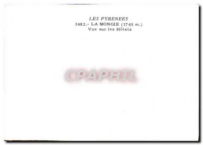 La Mongie — Vista dos Hotéis — Alix Bagnères — Verso