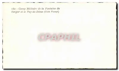 Campo Militar da Fontaine du Berger e o Puy-de-Dôme — Cliché Plazanet — Verso