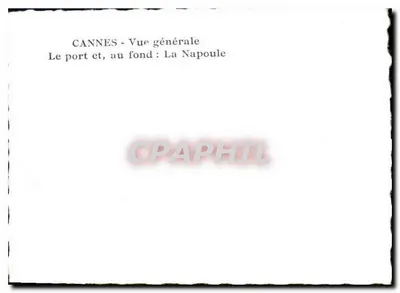 Cannes — Ogólny widok — Port i w tle: La Napoule — Rewers