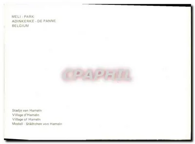 Vila de Hameln — modelo — MELI-PARK, Adinkerke-De Panne, Bélgica — Verso