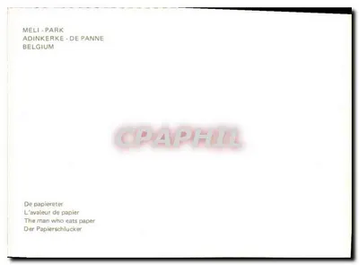 Meli-Park - Adinkerke - De Panne — O Homem que Come Papel — Verso