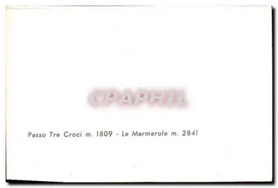 Passo Tre Croci — Le Marmarole — Reverso