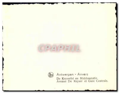 Estação Central de Antuérpia — Avenida De Keyser — editor N. D. I. S. — Verso
