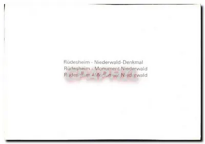 Rüdesheim — Monumento Niederwald — editor não visível — Verso