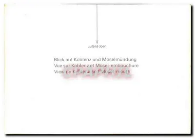 Widok na Koblenz i ujście Moseli — widok z punktu widokowego — wydawca nieznany — Rewers