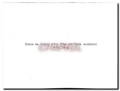 Statua Jeannej d'Arc — S.P.A. Paris — Réal del Sarte, rzeźbiarz — Rewers