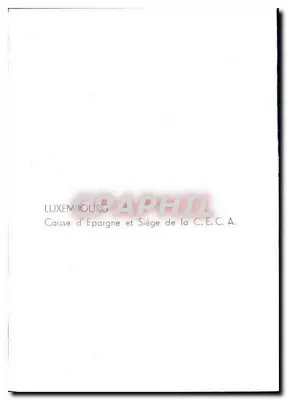 Luxemburgo — Caixa de Poupança e Sede da C.E.C.A. — Caixa de Poupança e Sede da C.E.C.A. — Verso