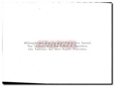 Millesgården — Terraço com cabeça de Posêidon — editor desconhecido — Verso