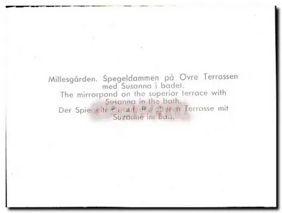 Millesgården — O poço-mirro com Susanna na banheira — editor não visível — Verso