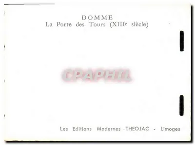 Domme — A Porta das Torres (século XIII) — Les Éditions Modernes THEOJAC - Limoges — Verso