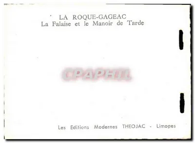 La Roque-Gageac — La Scogliera e il Maniero di Tarde — Le Edizioni Moderne Théo Jac - Limoges — Verso