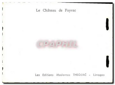 O Castelo de Fayrac — Limoges — Les Éditions Modernes THEOJAC — Verso