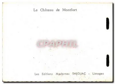 O Castelo de Montfort — vista panorâmica — Les Éditions Modernes THÉOJAC - Limoges — Verso
