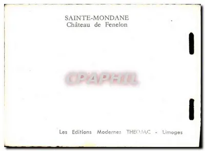 Sainte-Mondane — Castelo de Fenelon — Les Éditions Modernes THEOJAC - Limoges — Verso
