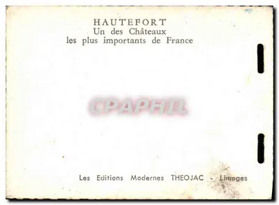 Hautefert — Uno de los castillos más importantes de Francia — Les Editions Modernes THEOJAC - Limoges — Reverso