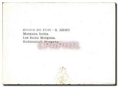 Sanremo - Morgana Bagni — vista dos banhos com guarda-sóis Martinazzi — Verso