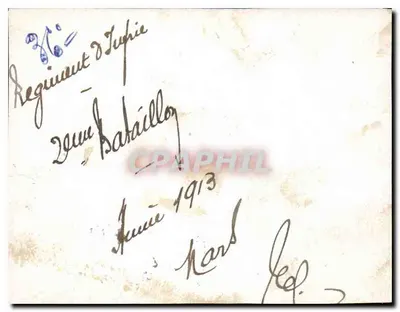 Zamek La Muette — widok z batalionu piechoty — Regimen d'Infanterie 2ème Bataillon — Rewers