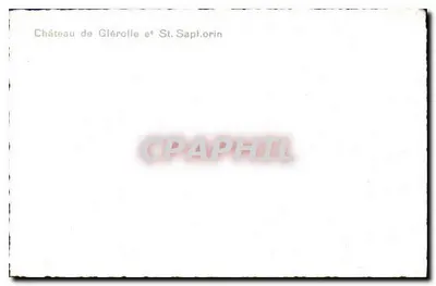 Zamek Glérolle i St. Saplorin — widok jeziora z zasnieżonymi górami — Rewers