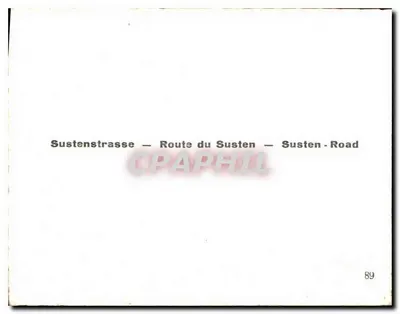 Rodovia do Susten — Susten-Road — Sustenstrasse — Susten-Strasse — 89 — Verso