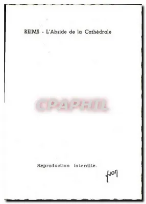 Reims - Catedral — Abside — Editor não identificado, número de série não visível — Verso