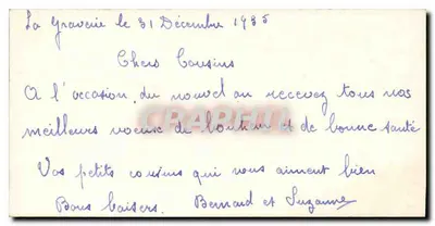 Zimowy krajobraz — dom i koń — P.C. PARIS 100 — Rewers