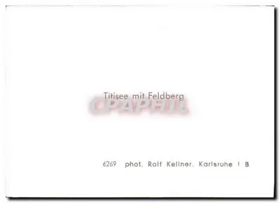 Titisee z Feldbergiem — widok panoramiczny — fot. Rolf Kellner, Karlsruhe i B. nr 6269 — Rewers