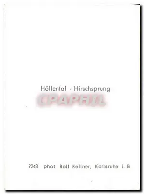 Höllental - Hirschsprung — fot. Rolf Kellner, Karlsruhe i. B. — n° 9248 — Rewers