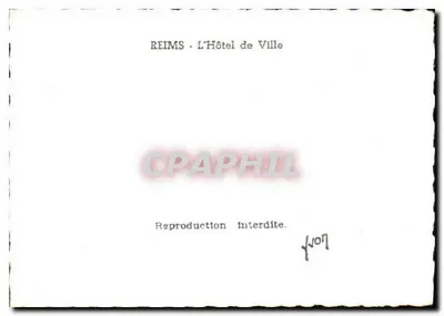 Reims - O Hotel de Ville — reprodução proibida — — Verso