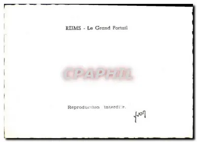 Reims - Il Grande Portale — riproduzione vietata — Verso