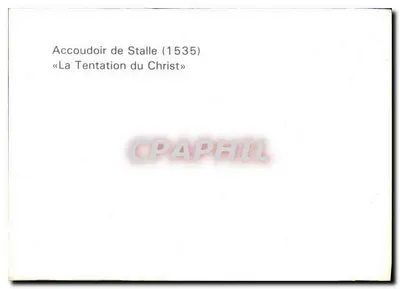 Encosto de Stalle (1535) — «A Tentação de Cristo» — Verso