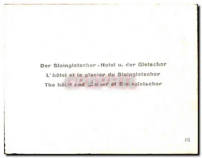 O hotel e o glaciar do Steingletscher — n° 86 — Verso