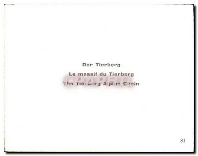 Tierberg Massif — Alpine chain — n°81 — Back