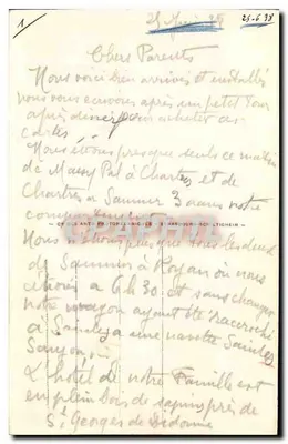 St-Georges de Didonne - Os Rochos do Inferno e a Ponta de Suzac — editor anônimo, n° 154 — Verso