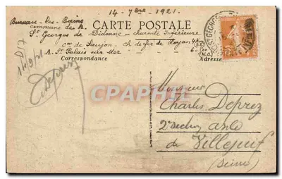 Ao redor de Royan — LE BUREAU-ST-PALAI — Vista panorâmica para a embocadura da Gironde — edição Bergevin, 66, rue des Merciers, La Rochelle — Verso