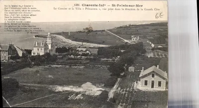St-Palais-sur-Mer — Vue de la falaise du Concier et de la Villa Primavera — Éditeur : Hébert & Cie, n° 1281