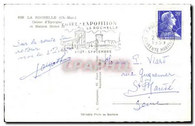 Cour intérieure de la Caisse d'Épargne à La Rochelle — Éditeur Elcée — Verso