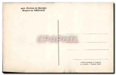 Rampartes de Brouage — Arredores de Marannes — Edição artística H. Bergevin — Verso