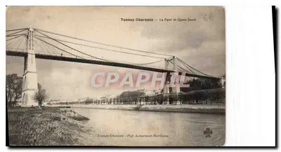 Tonnay-Charente — O Ponte e o Cais Jacob — Pub. Lancement-Martineau