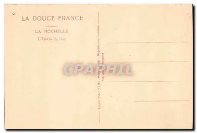 La Rochelle — Wejście do portu — Wydawnictwo Art YVON — Rewers