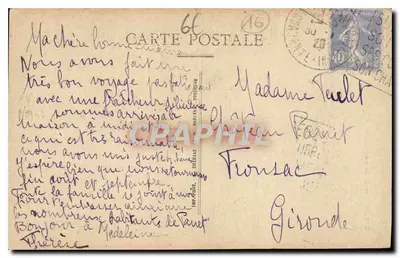 Surgères — Traseiro da Igreja — Editor: Impressora da Postagem — Verso