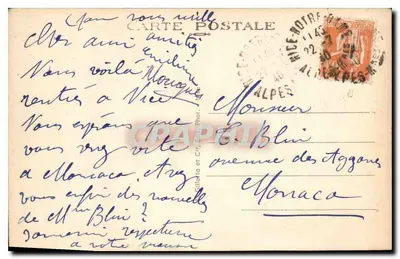 NICE — Vista entre os Pinheiros — Gillet & Cie, Edição 104 — Verso