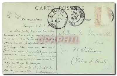 Bourges — Estatua de Jacques Cœur — Editor E. Bougerand, n° 348 — Reverso