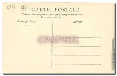 Bagnoles-de-l'Orne — Castillo de La Roche-Bagnoles — Vve Mesnard, editor t. Bagnoles-Paris — Plaques Jouglard — Reverso