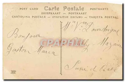 Bagnolles-de-l'Orne — O Grande Hotel do Estabelecimento Termal — Bilhete postal antigo n°195 — Verso