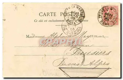 Château de Lassay — Environs de Bagnoles — XIVe Siècle — E. Roussel, édit, Argentan — Verso